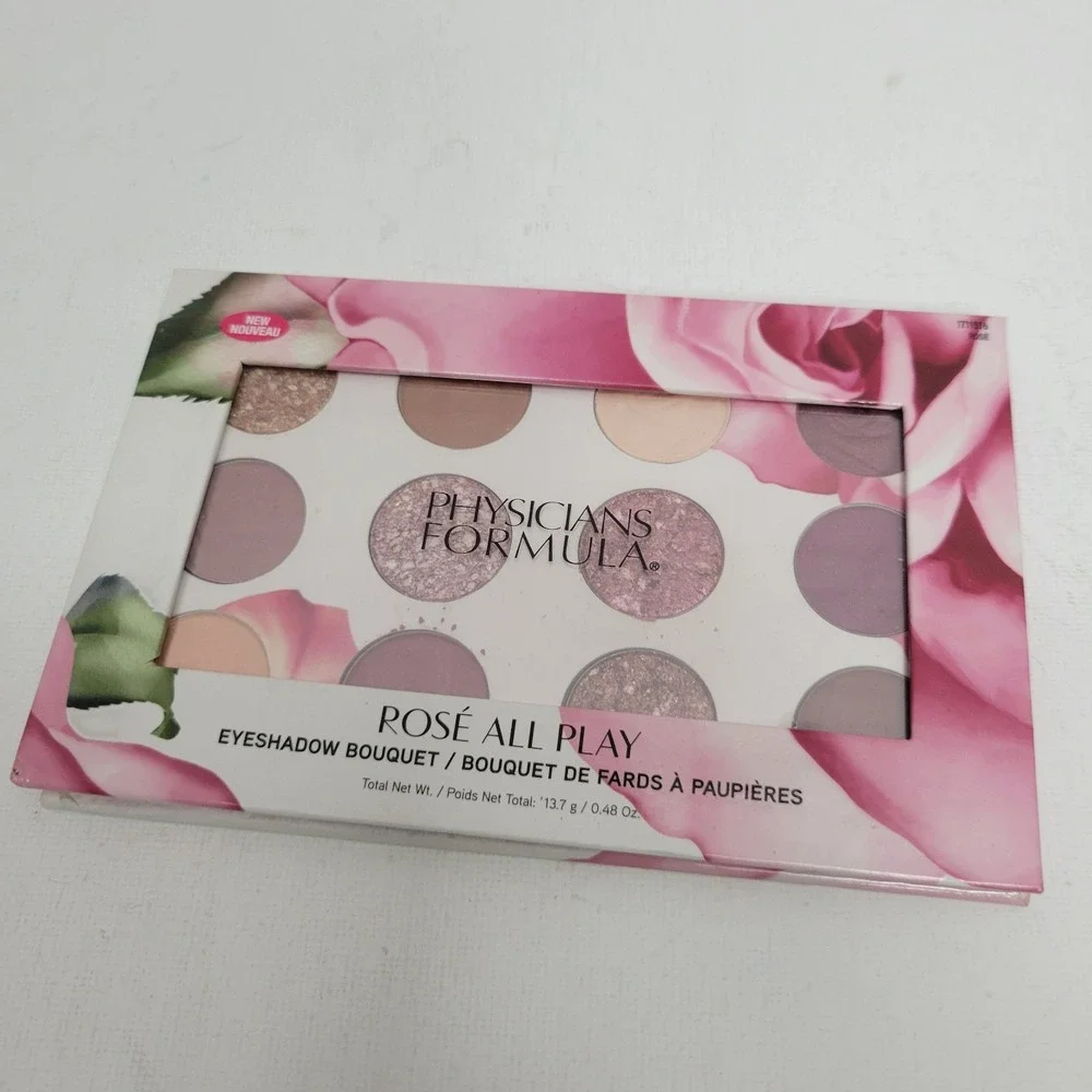 NEW No Box‎ Physicians Formula Rosé All Play Eyeshadow Palette Bouquet 12 Shade